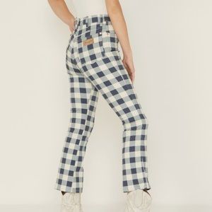 Wrangler Women's Checkered Flare Jeans